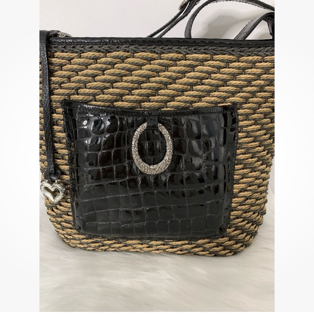 Brighton Black and Tan Shoulder Bag